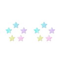 ワッペン アイロン アップリケ 女の子 子供 小さい 刺繍 入園 かわいい (5色小さい星 10点セット)(3)