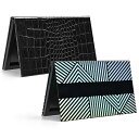 メイクアップパレット 空パレット アイシャドウ メイクパレット 化粧パレット 化粧品 DIY用-ストライプブラック