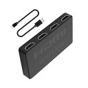 HDMI 分配器 1入力 4出力 同時出力 HDMI スプリッター ハブ 4画面 hdmi 増設 オーディオ同期 4K 3D 1080p 複数出力 ミラーモード 接続簡単 PS5|Xbox|fire tv stick|HDTV|DVD|PCなど幅広(2)