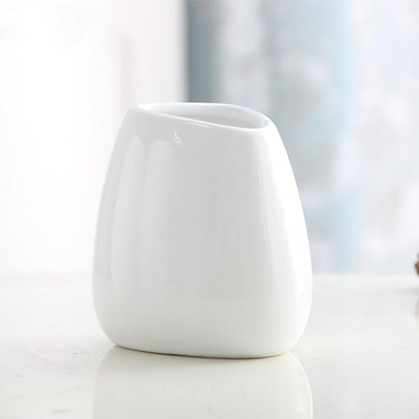 樂天商城 - 一輪挿し花瓶陶器花瓶 白とうきミニ花器陶器かびん小さい花ビンシンプルカビん12CM 1個入り ®ホワイト お洒落 フラワーベース 小物入れペン立て収納可能 (ホワイトC)