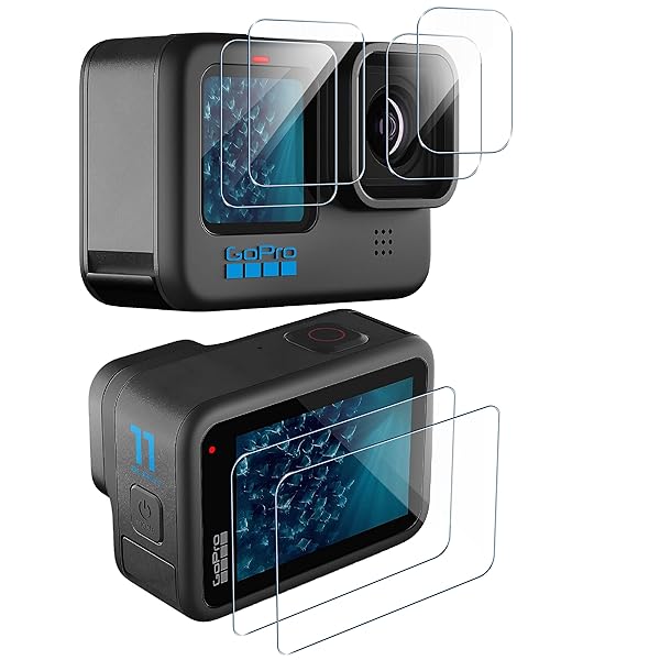 対応 Gopro Hero 11 / Gopro Hero 10 / Gopro Hero 9 Black フィルム【2枚入り 日本旭硝子製】ガラスフィルム 保護フィルム 強化ガラス 液晶保護フィルム 硬度9H 耐衝撃 飛散防止 高透過率 気泡ゼロ