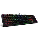 K582ゲーミングキーボード104キー 赤軸メカニカルキーボード RGB LEDバックライト付き USB有線ゲーム用オフィス用キーボード(2)