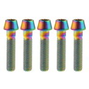 M8x15 20 25 30 35 40 45 50 mm P1.25 チタン合金コニカルヘッド六角穴付ボルト 5個入 (M8x35mm, でレインボー)