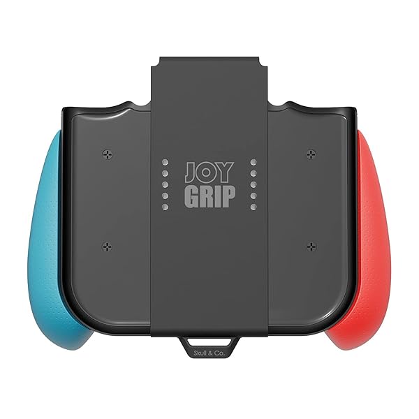 ジョイグリップ:任天堂スイッチ用充電可のJoyグリップ-ネオンレッド+ネオンブルー