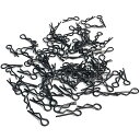 100パックブラックユニバーサルRCカーボディシェルピンRタイプクリップ For 1/16 スケール Redcat HPI Himoto HSP ExceedR...