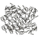 100パックブラックユニバーサルRCカーボディシェルピンRタイプクリップ For 1/10 スケール Redcat HPI Himoto HSP ExceedR...