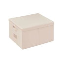 収納ボックス 折りたたみ かわいい ふた付き 収納ケース 衣類 整理箱 大容量 防塵 収納 バスケット おしゃれ アプリコット ピンク L