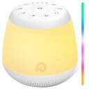 授乳ライト ホワイトノイズマシン 24種癒し音 オルゴール バッテリー内蔵 寝かしつけ 赤ちゃん RGBライト 調光調色 タイマー付き USB充電式 快眠グッズ 胎内音 安眠 ネンネトレーニング 夜泣き対策 出産祝い プレゼント D16Max(ホワイ