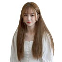 ウィッグ ロング ストレート フルウィッグ 小顔 女装 女性用 自然 普段使い ファッション 耐熱 ロングヘア ライトブラウン(60cm)