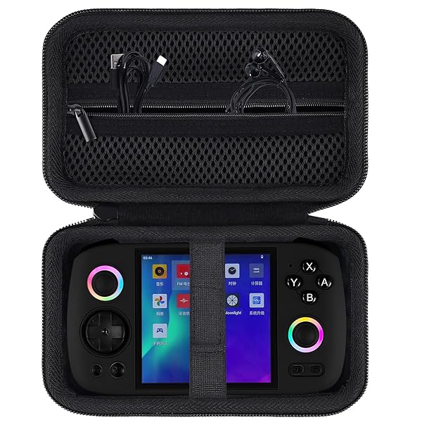 【専用収納ケース】Anbernic RG Cube Unisoc T820 ハンドヘルドゲーム機に対応、ブラック（ケースのみ）