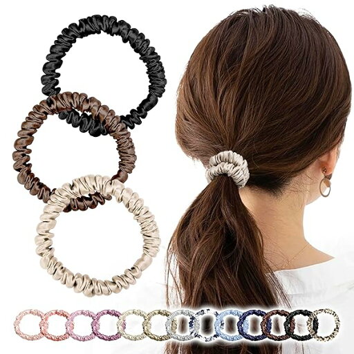 シルク ヘアゴム 【天然シルク100%・跡がつかない・13カラー展開】 シルク シュシュ シルクヘアゴム シルクゴム 髪ゴム シルク ゴム 跡がつかないヘアゴム 大人 黒 おしゃれ (B07 ブラック×ブラウン×カーキベージュ) シルク ヘアゴム 【天然シルク100%・跡がつかない・13カラー展開】 シルク シュシュ シルクヘアゴム シルクゴム 髪ゴム シルク ゴム 跡がつかないヘアゴム 大人 黒 おしゃれ (B07 ブラック×ブラウン×カーキベージュ)