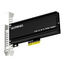 PA18 M.2 NVMe - PCIe 5.0 X4アダプタ、M.2 NVMe SSD用、特大アルミニウムヒートシンク、レギュラー/ロープロファイルブラケット (ブラック)