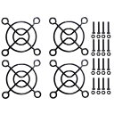 4ピース 40mm ブラック ファングリル/ガード ネジ+ナット付き (4パック)(2)