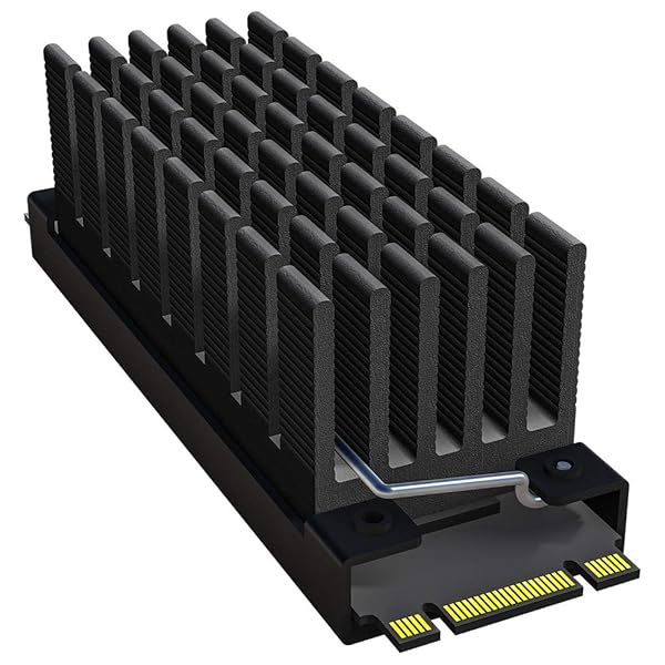M.2 2280 PCIe NVMe SSD対応 専用放熱 アルミ合金製 ヒートシンクパッド サーマルパッド付き冷却ヒートシンク HS-0130-K (ブラック)