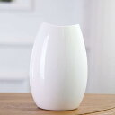 花瓶 白 陶器 花器 フラワーベース ホワイト白い 大 20cm かびん 北欧 セラミック おしゃれ 生け花 インテリア 家の装飾 プレゼント ギフト
