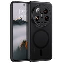 Xiaomi 14 Ultra 5G ケース MagSafe対応 マグネット搭載 ブラック ワイヤレス充電 シャオミ14 Ultra ケース 一体型 薄型 マット感 レンズ保護 指紋防止 耐衝撃