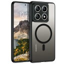 Xiaomi 14T Proケース MagSafe対応 マグネット搭載 ブラック クリア ワイヤレス充電 シャオミ14T Proケース 一体型 薄型 マット感 レンズ保護 指紋防止 耐衝撃