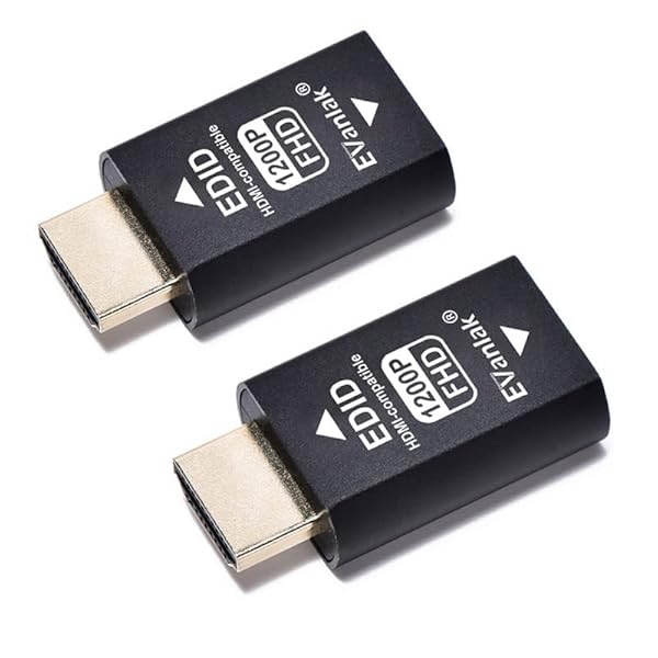 (イヴァンラック) 第3世代 HDMI EDIDエミュレーター パススルー ドングル エミュレーターアダプター不要 Mac ThunderboltからHDMIスイッチ/エクステンダー/AVレシーバー/ビデオスプリッターに対応 1920x1200@59