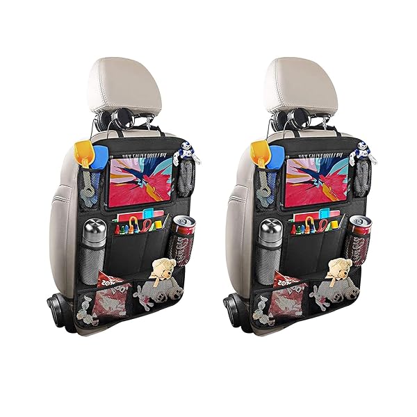 シートバックポケット 車用収納ポケッ 車 収納 2枚 車 収納ポケット 後部座席収納 耐久性 多機能 防水防汚 10ポケット/枚 2pcs