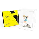 フィギュアケース コレクションケース アクリルケース ネジなし簡単組み立て ショーケース ディスプレイケース (台座白+背面白, 20x20x30cm)