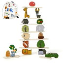 動物 積み木 バランスゲーム スタッキングおもちゃ 楽しめる 木製 知育玩具 モンテッソーリ 集中力 指先訓練 形状認識 早期開発 創造力 男の子 女の子 1歳 2歳 3歳の子供が大人と遊ぶ必要 誕生日 プレゼント ギフト 入園お祝い 厚手収納袋つき
