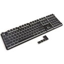 PBT プリン キーキャップ バックライト付き チェリー MX キーキャップセット ダブルショット OEM プロファイル 半透明キーキャッププラー US UK レイアウト 61 87 104 108 MXスイッチ メカニカルキーボード(黒)