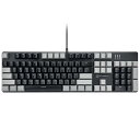 メカニカル式ゲーミングキーボード 全104キーボード US配列 USB有線キーボード LEDバックライト付き (茶軸-グレーとブラック)(2)