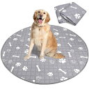 洗える ペットシーツ 丸型 おしっこマット 猫 犬用 多頭飼い ペット用 トイレ下敷きマット 八角形ペットサークルに最適 速乾 脱臭 大判サイズ(直径120cm...