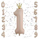 誕生日バルーン 風船 バルーン 誕生日 数字 王冠付き バスディーバルーン 40インチ 大きい アルミ ストロー付き 装飾 結婚式 記念日 卒業 パーティー (1)