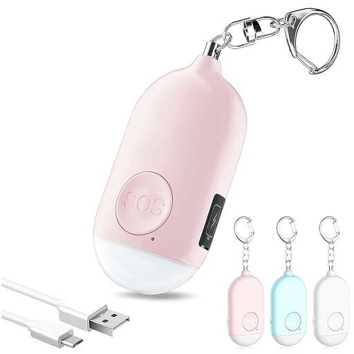 防犯ブザー LEDライト付き 防犯アラーム USB充電式 大音量130dB 防水 防犯 ブザー 小学生 女の子 男の子 女性 大人 子供 (ピンク) 防犯ブザー LEDライト付き 防犯アラーム USB充電式 大音量130dB 防水 防犯 ブザー 小学生 女の子 男の子 女性 大人 子供 (ピンク)
