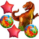 regalo 恐竜 バルーン 男の子 飾り付けセット (B・恐竜レッド)(3)