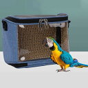 Emoi 小動物 キャリーバッグ チンチラ ハムスター ハリネズミ 透明窓付き 携帯バッグ 可愛い 無地 鳥 キャリーケージ 通気性 メッシュ お散歩ケージ お出かけ 持ち運び 旅行 通院 移動 防災 ペット用品 ペットバッグ 屋外 屋内 ブルー