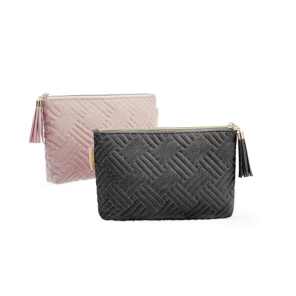 BAGSMART 化粧ポーチ レディース メイクポーチ コスメポーチ 洗面用具 ポーチ 旅行 小物入れ 収納バッグ 防水 2色