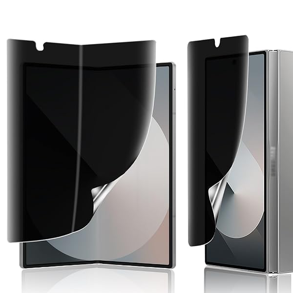 FOR Galaxy Z Fold6 フィルム 【覗き見防止】柔らかい TPU素材 サラサラ タッチ感 極薄 Galaxy Z Fold6 SC-55E 保護フィルム 全面保護/プライバシー保護/反射防止/浮き防止/気泡レス/キズ修復/撥油性/防指紋