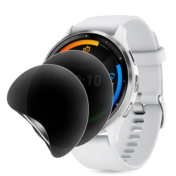 【2枚セット】GARMIN(ガーミン) Venu 3S 用 覗き見防止フィルム【柔らかいTPU素材 24時間自動修復技術】GARMIN Venu 3S 対応 保護ガラスフィルム【インストールツール付き】浮き防止 高透過率 貼り付け簡単 柔軟性TPU制