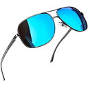 サングラス 偏光 メンズ 運転用 uv400 紫外線カット スポーツ バイク用 釣り ドライブ 登山 sunglasses for men(ガンメタルカラー/ブ...