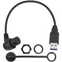 L字型USB Type C USB3.0パネルフラッシュ防水ケーブル USB 3.0オスからUSB Type Cメス 車ダッシュボードマウント防水ケーブル 車 ボート オートバイ用 (1フィート/30cm)
