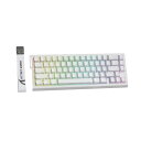 X68HE ラピットトリガー ゲーミングキーボード RT0.01mm 8000hz RGB 有線USB 磁気スイッチ 0.125msディレイ ダブル PBTコンター3.0キーキャップ デッドゾーン調整機能 ホットスワップ可能 (ホワイト)