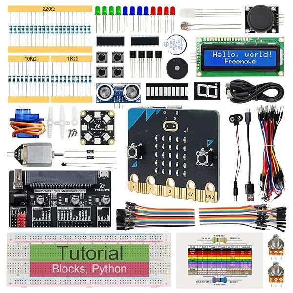 Super Starter Kit for BBC micro:bit（V2を含む）、266ページの詳細なチュートリアル、192アイテム、38プロジェクト、ブロックとPythonコード