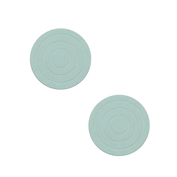 EZ APPLE 珪藻土 コースター 珪藻土コースター コースター 2枚セッ 吸水コースター 吸水性 速乾 水切りキッチン トレー 円型 (うすみどり-円型)