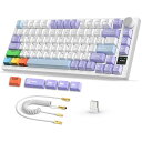 x AJAZZ AK820 PRO 75% メカニカルキーボード 無線充電式 3モード 2.42.4Ghz/Bluetooth/有線USB接続 TFTスクリーン ANSI配列 TKL ゲーミングキーボード リニアスイッチ 3/5ピ ホットスワップ G