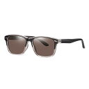 サングラス メンズ レディース UVカット偏光 TR90 ウェリントン型 運転用 弾性 グラディエントブラウン sunglasses for men