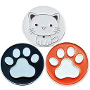 ゴルフ マーカー ゴルフキ磁気 ロゴボールマーク かわいい猫犬 肉球 デザイ3個入り 含まない 台座 (G ゴルフ マーカー ・3個入)(4)
