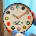 掛け時計 電波時計 静音 直径30cm 日付 曜日表示 連続秒針 DB-SM5546(3)