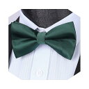 グリーン 緑 蝶ネクタイ メンズ 無地 蝶ネクタイ 光沢 ボウタイ 礼服用 カジュアル フック式 簡単着脱 パーティー プレゼント By…