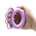 握力 ハンドグリップ トレーニング 筋トレ 指ストレッチャー トレーニング器具 指エクササイズ 筋力トレ 子供 大人 高齢者 リハビリ 指の強化 訓練 ストレス発散 手治療ストレスボール 指の強化 男女兼用 パープル50LB(収納袋付き)