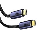 USB-C & USB-C ケーブル Type-c ケーブル USB4 (20Gbps) PD対応 100W/5A急速充電 8K/60Hz映像出力 超高耐久ナイ...