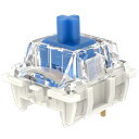 Gateron G Pro 3.0メカニカルキーボード用ブルースイッチ、3ピン60gfクリッキー/潤滑済み/ピン強化スイッチ(72個、ブルー、3ピン)
