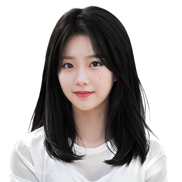 ウィッグ ミディアム ストレート セミロング 【新・清楚系】 センター分け 自然 小顔 耐熱 かつら 女性 女装 ロリータ コスプ 普段使い ネット付 ファション ウィッグ 黒 茶 ブラウン wig フルウィッグ レディース (ナチュラルブラック)