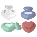 ハート シリコンモールド キャンドル 蝋燭立て 収纳ケース 蓋付き 可愛い DIY 手作り 石鹸 蜜蝋 アロマワックス 3D 立体 エポキシ樹脂 ...